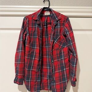 Denim & Supply Ralph Lauren red plaid RL Boyfriend flannel shirt